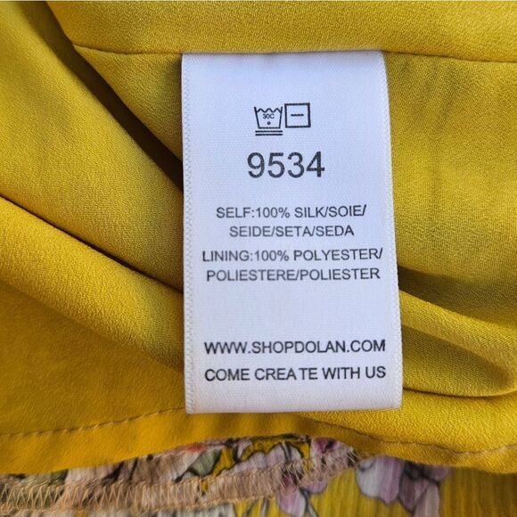 Anthropologie Dolan Silk Floral Yellow Ellory Sundress Size M - Picture 10 of 16